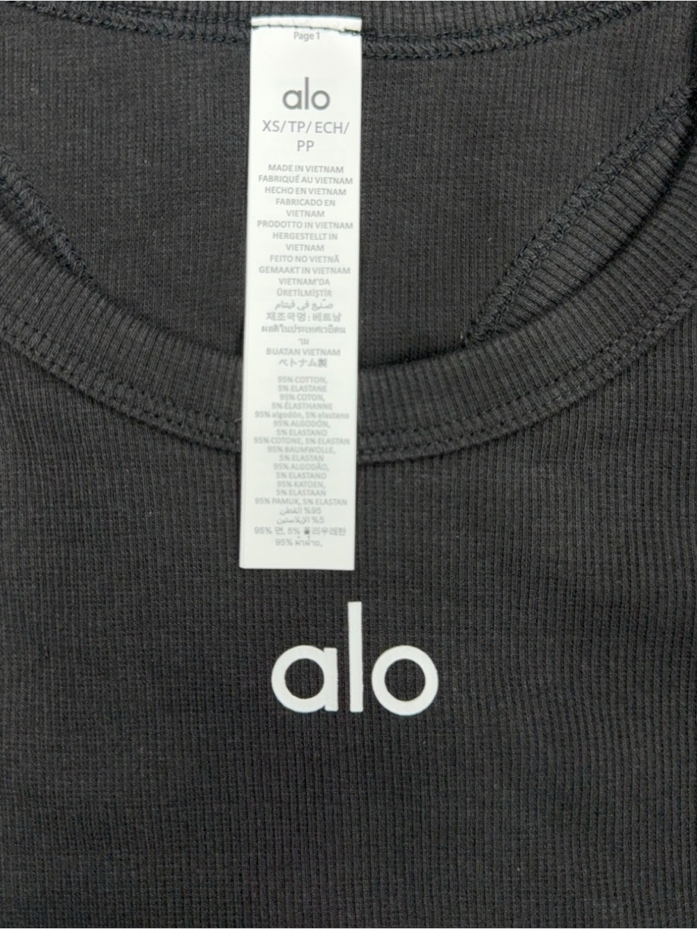 ALO Yoga Aspire Tank Black - Picture 3 of 7